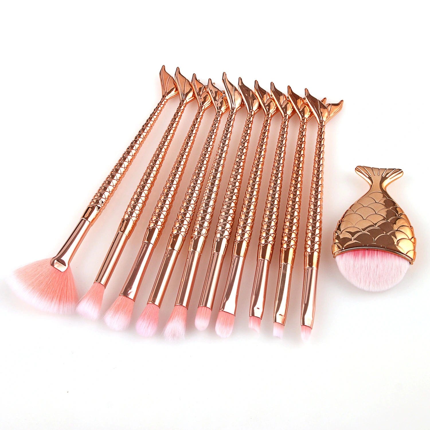 11pcs Makeup Brushes Set Fish Tail