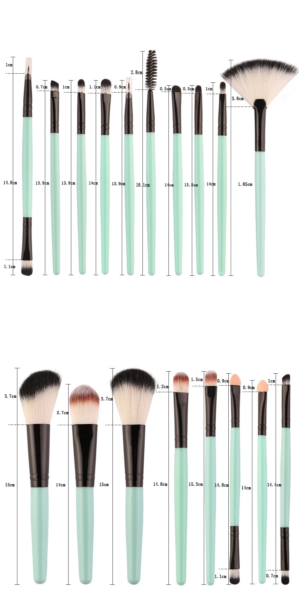 18Pcs Makeup Brushes Tool Set