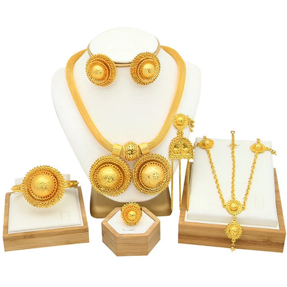 24K Gold Plated Habesha Bridal Jewelry Sets