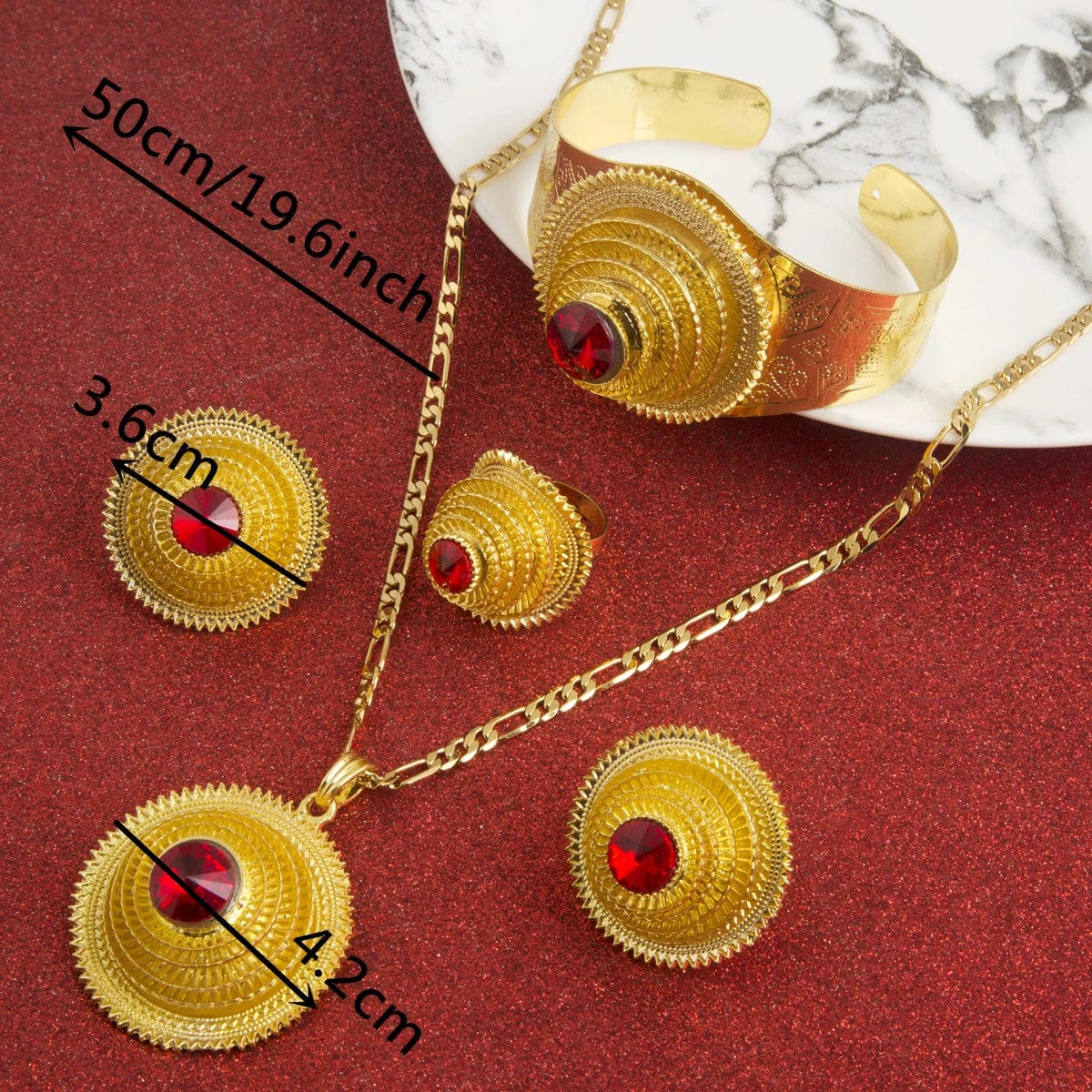 24k Gold Habesha Style Trending Jewelry sets