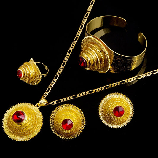24k Gold Habesha Style Trending Jewelry sets