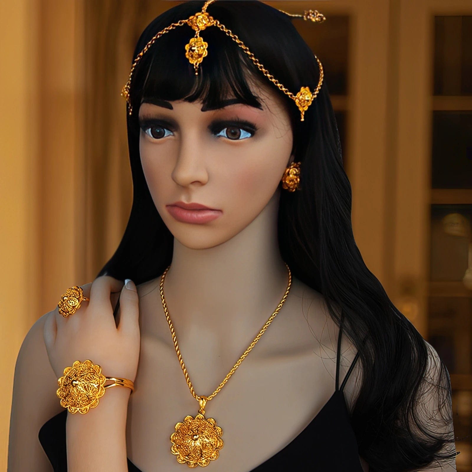 24K Gold Plated Habesha Bridal Jewelry Sets