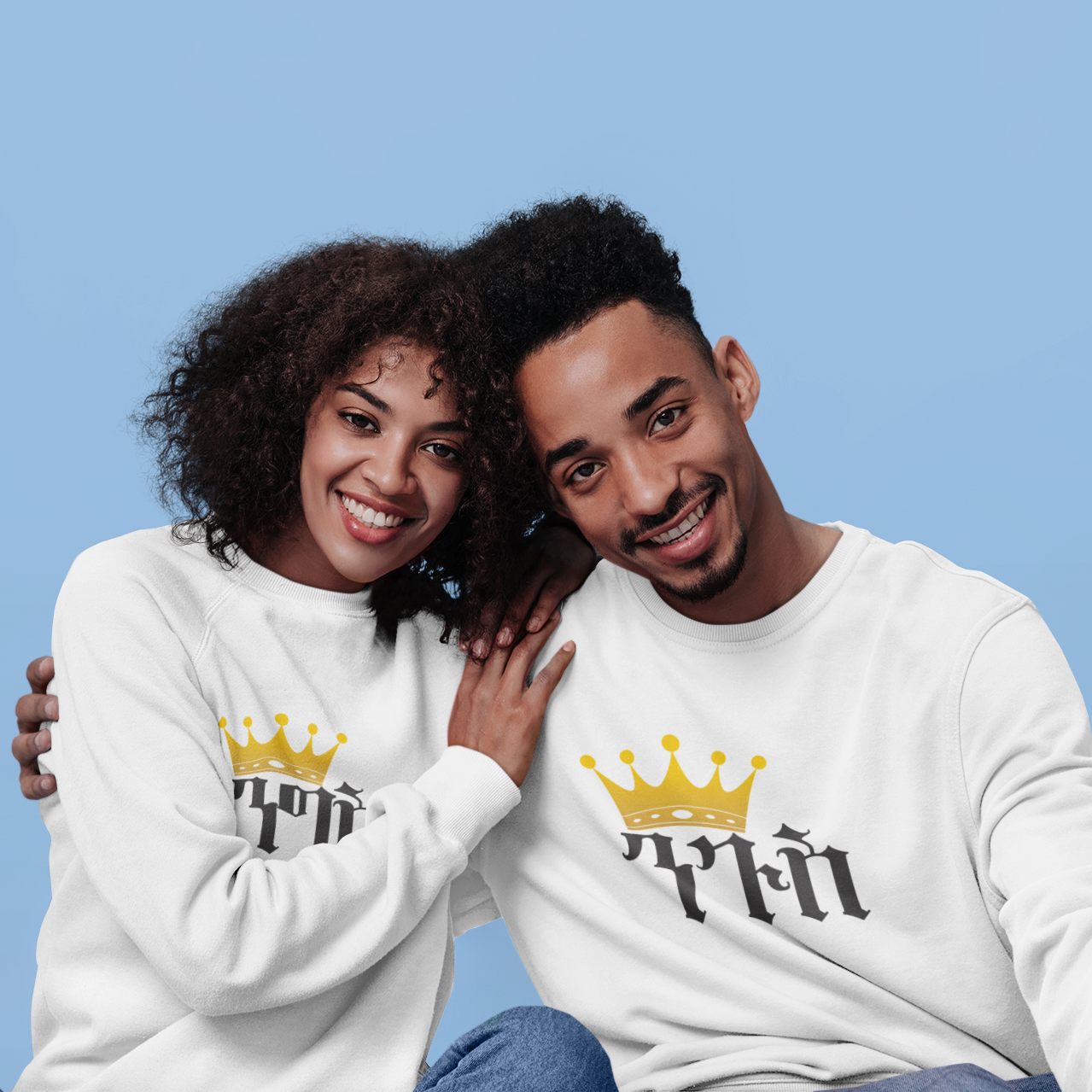 King Queen Ngus Ngsti Habesha Couples Sweatshirt Shkorina