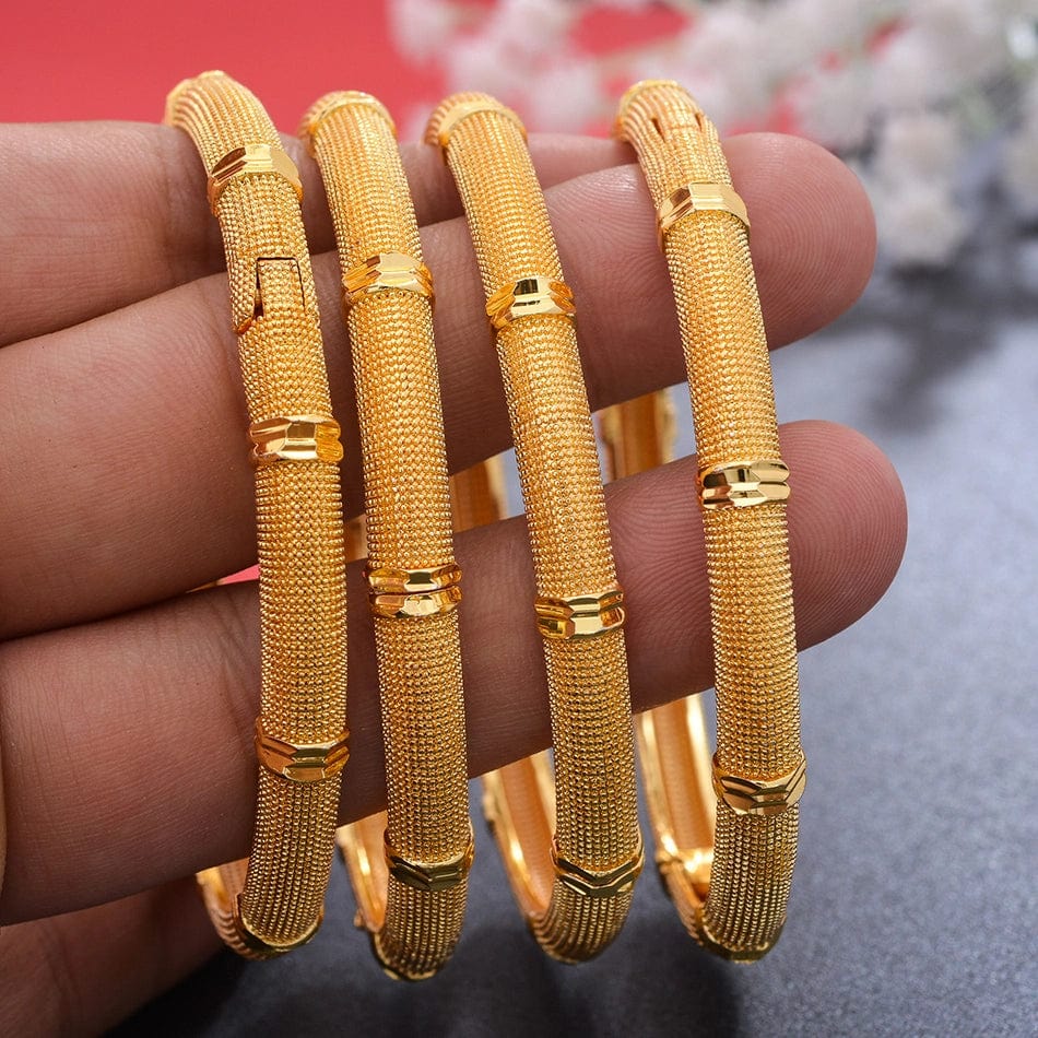 4pcs/Lot Gold Bangles For Women Bracelet Jewelry