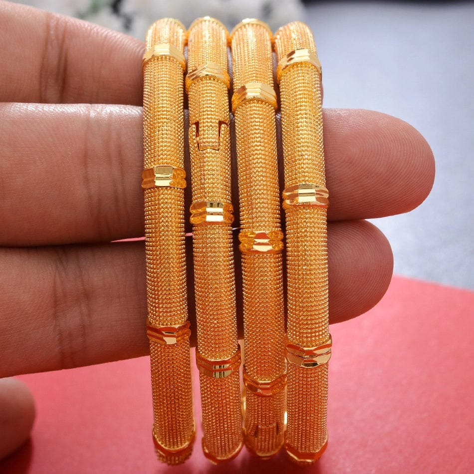 4pcs/Lot Gold Bangles For Women Bracelet Jewelry