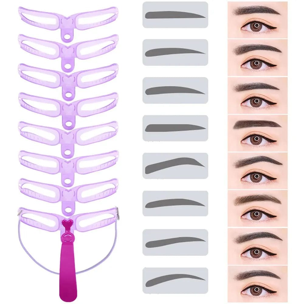 8pcs Reusable Eyebrow Shaper