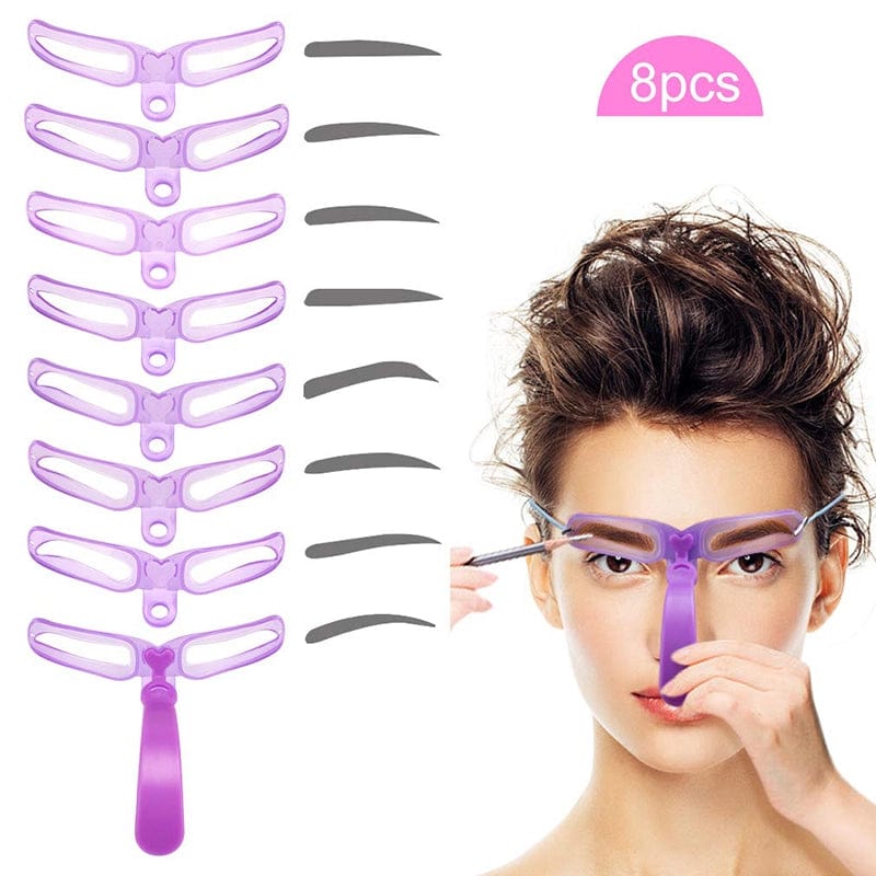 8pcs Reusable Eyebrow Shaper