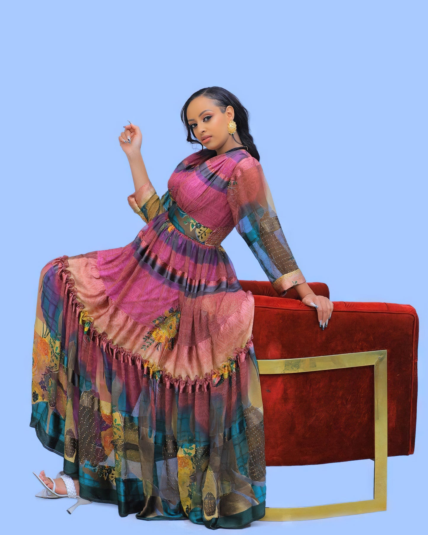 Äthiopisches Chiffon-Kleid Eritreisches Chiffon-Kleid #0