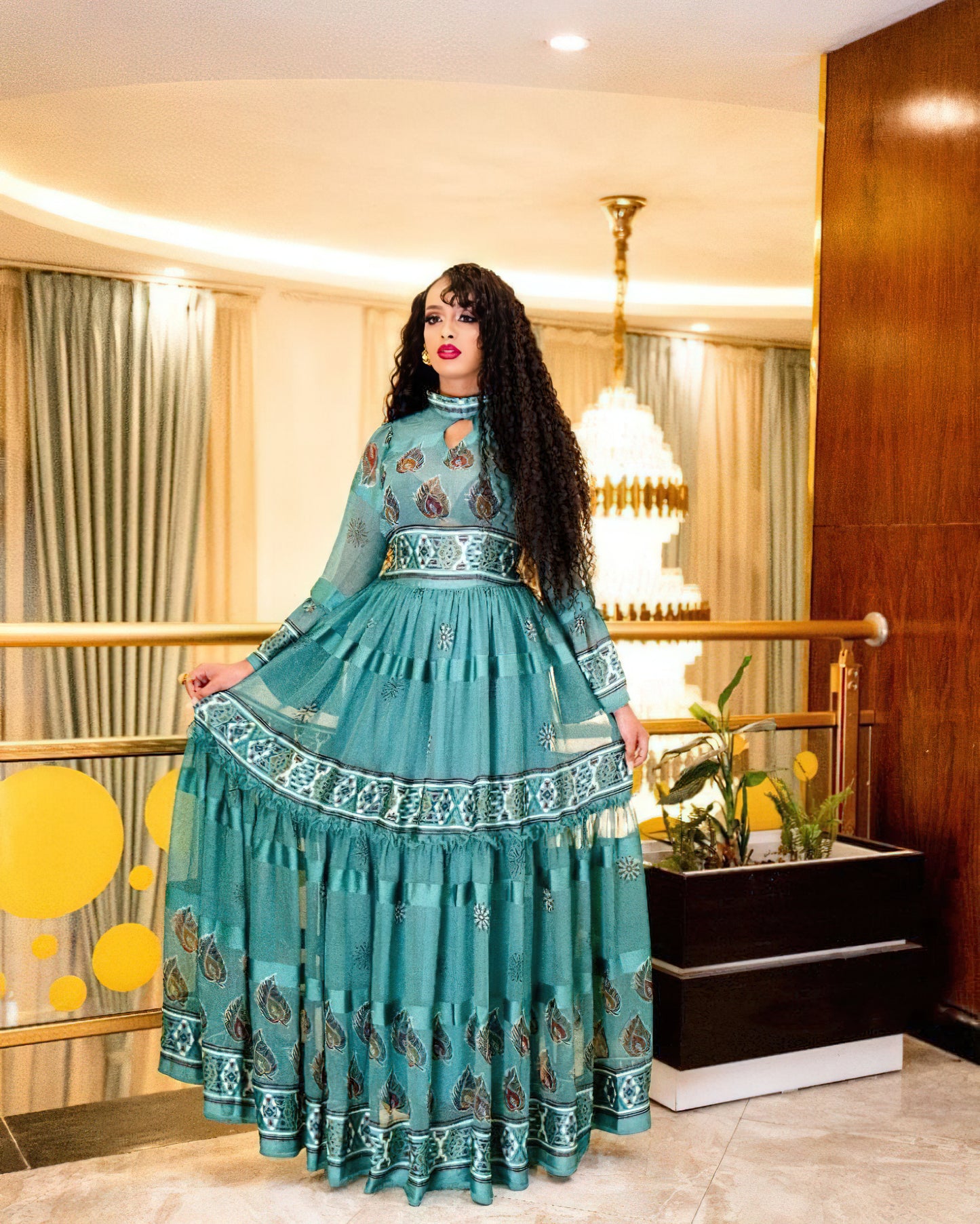Shkorina Habesha Chiffon Ethiopian Dress Chiffon Eritrean Dress Shifon #030