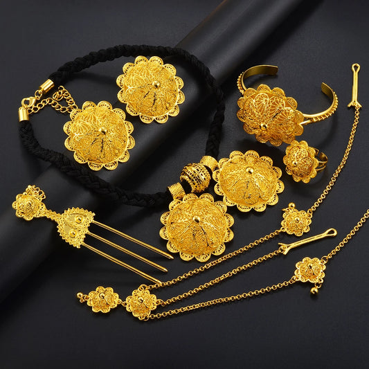 Shkorina Habesha Jewelry sets Necklaces Earrings Ring Bracelet