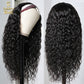 Shkorina Remy Human Hair Headband Wig Kinky Curly 150% Density