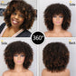 Afro Kinky Curly Wig Short Wigs with Bangs