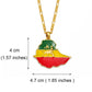 Ethiopian Map Flag Pendant Necklace