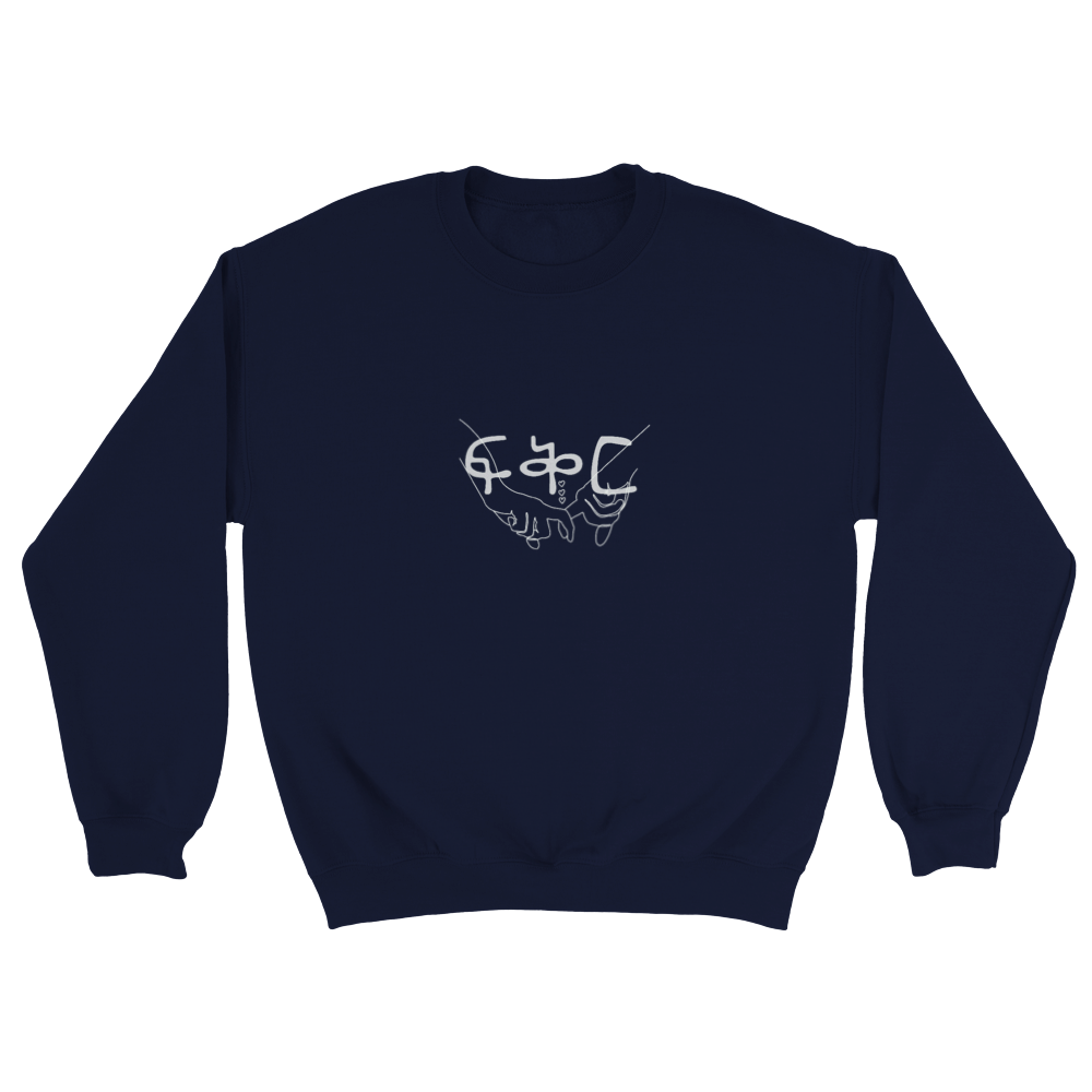 Fkir "Love" Classic Unisex Crewneck Sweatshirt with Dove