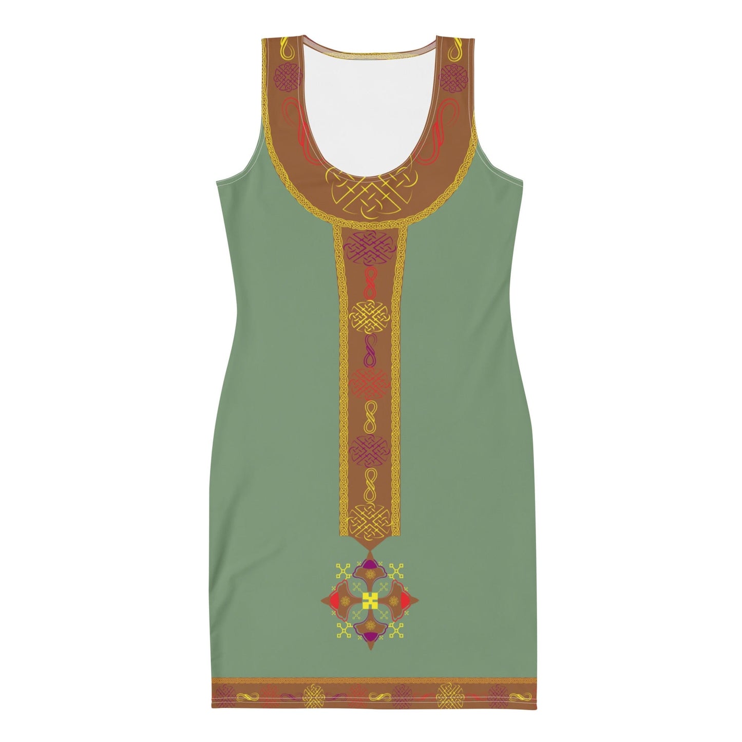 Habesha Modern Style Dress Amulet