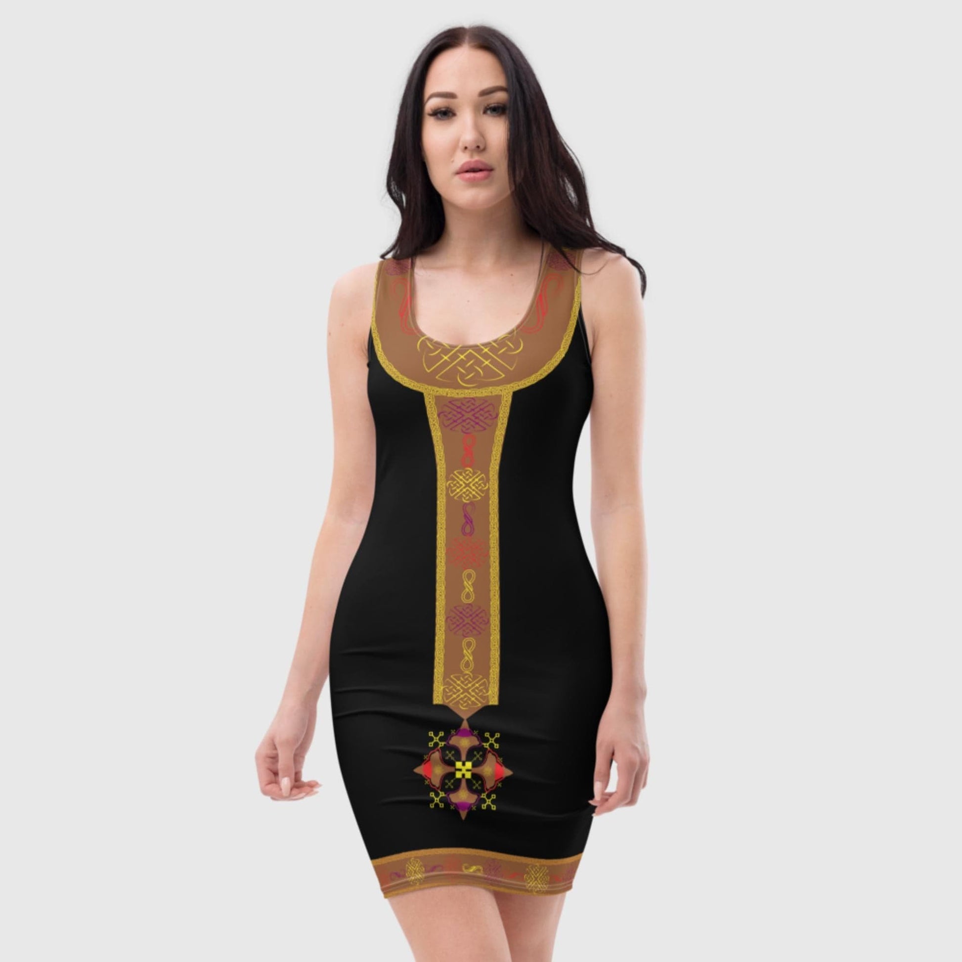 Habesha Modern Style Dress Black