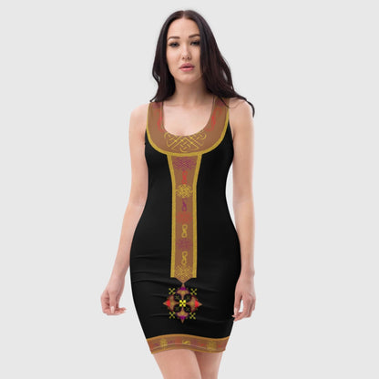 Habesha Modern Style Dress Black