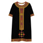 Habesha Modern Style T-shirt Dress Black