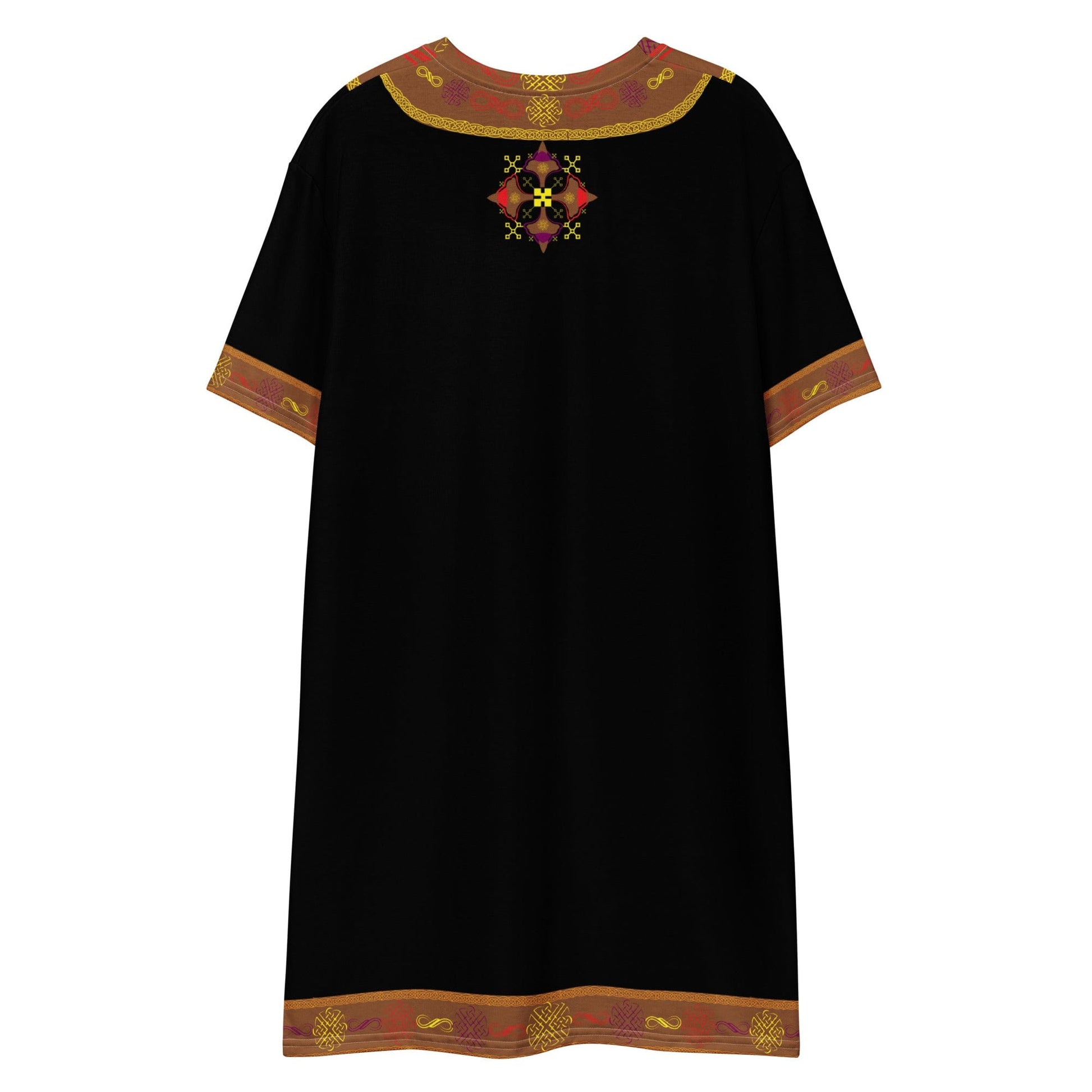 Habesha Modern Style T-shirt Dress Black