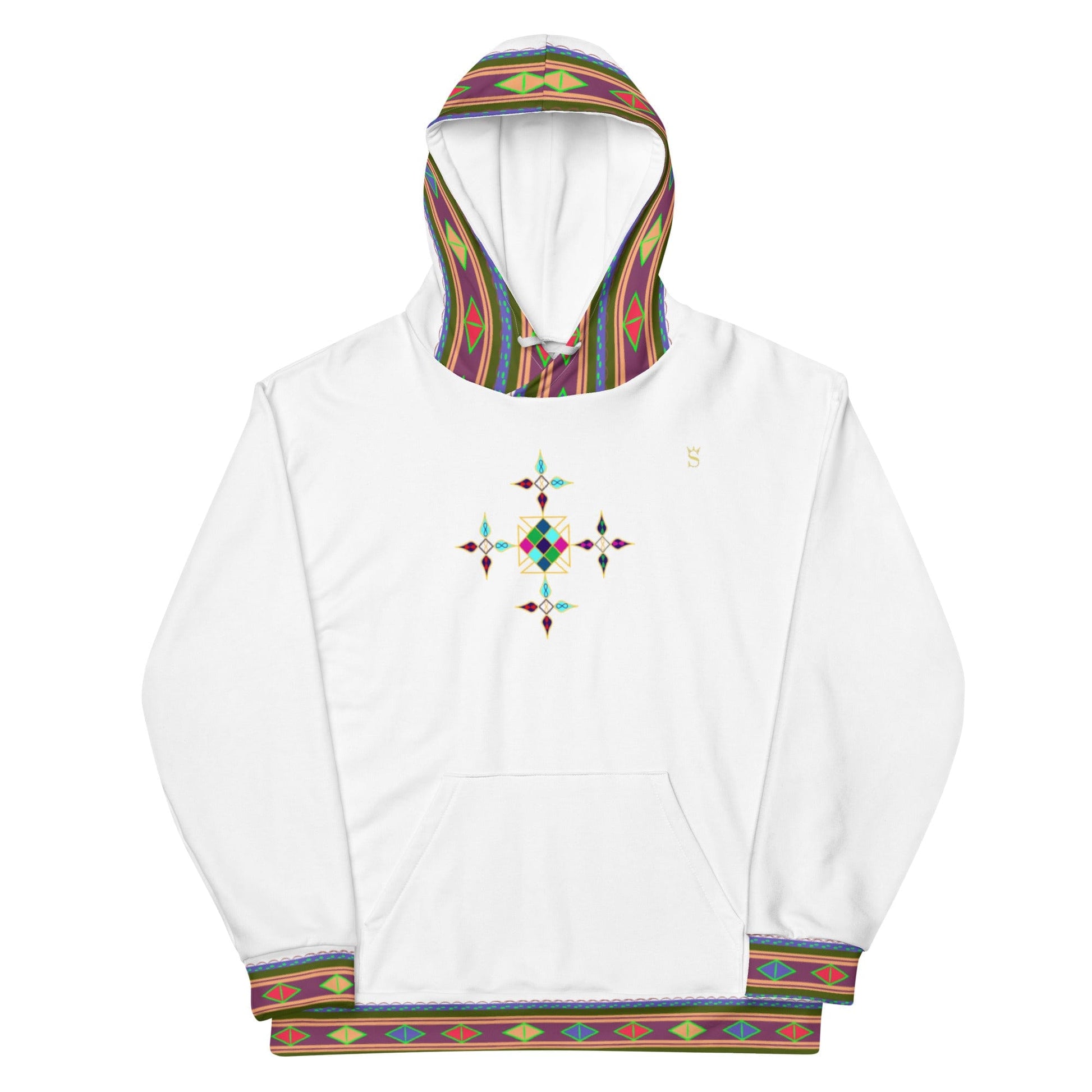 Habesha Modern Style Unisex Hoodie White