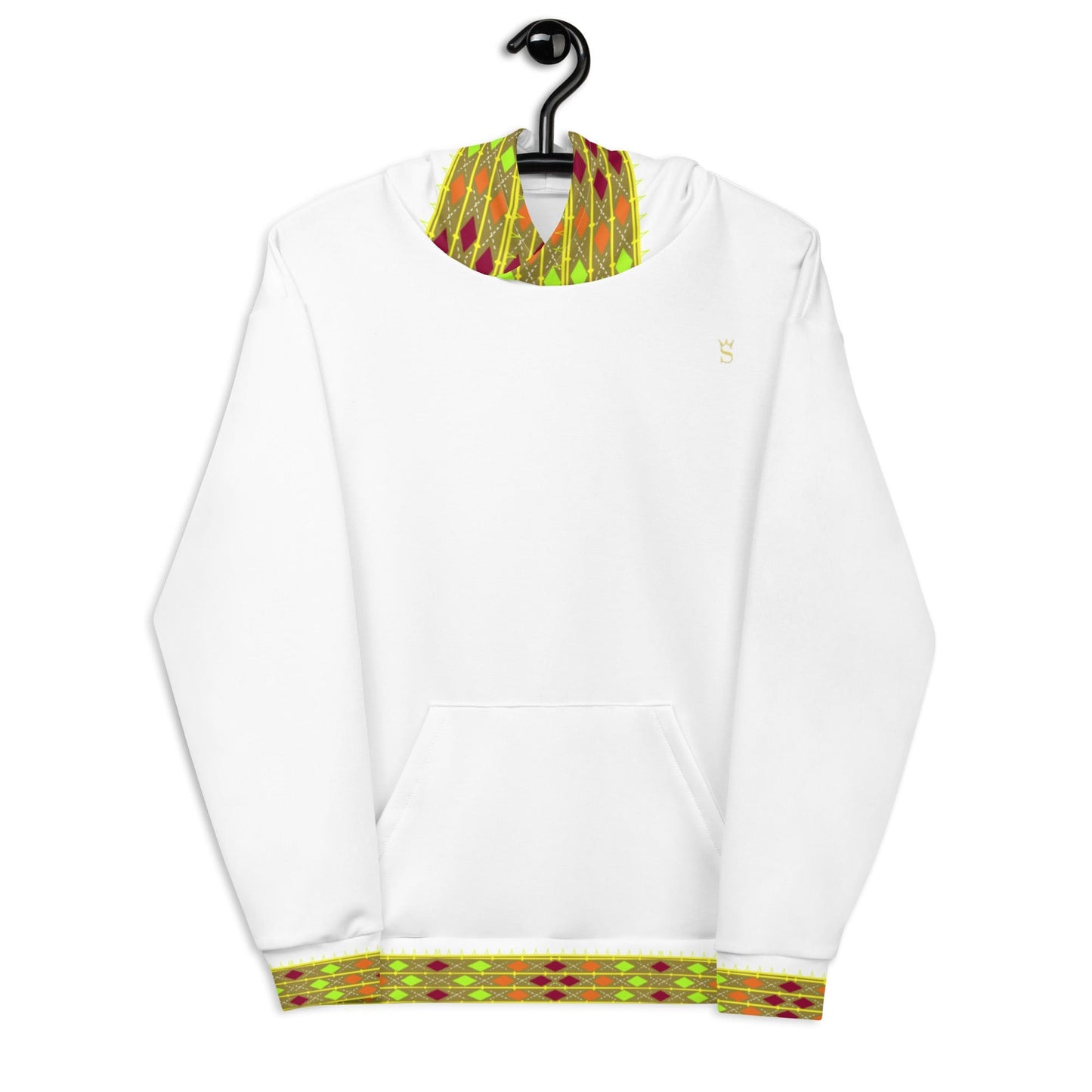 Habesha Modern Style Unisex Hoodie White