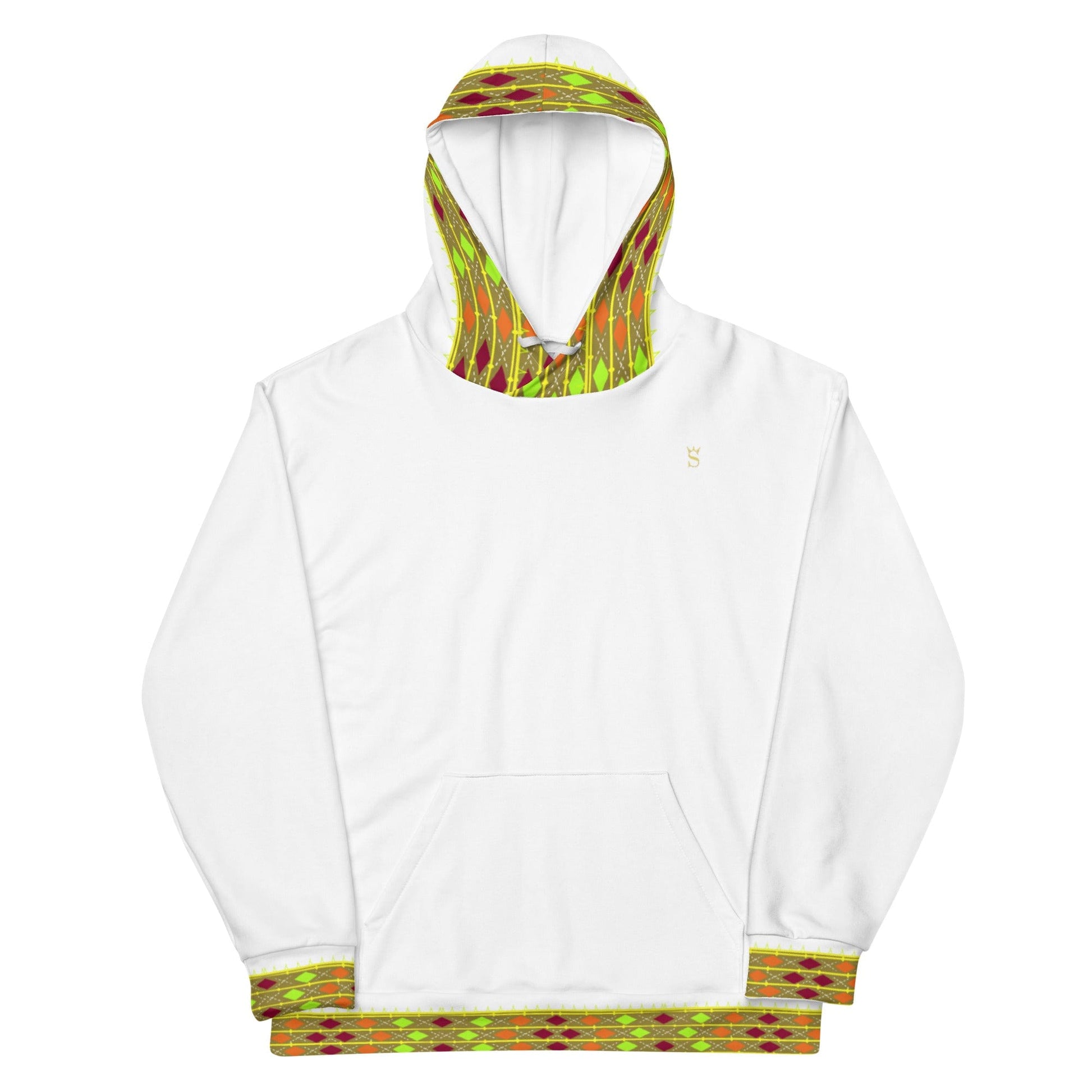 Habesha Modern Style Unisex Hoodie White