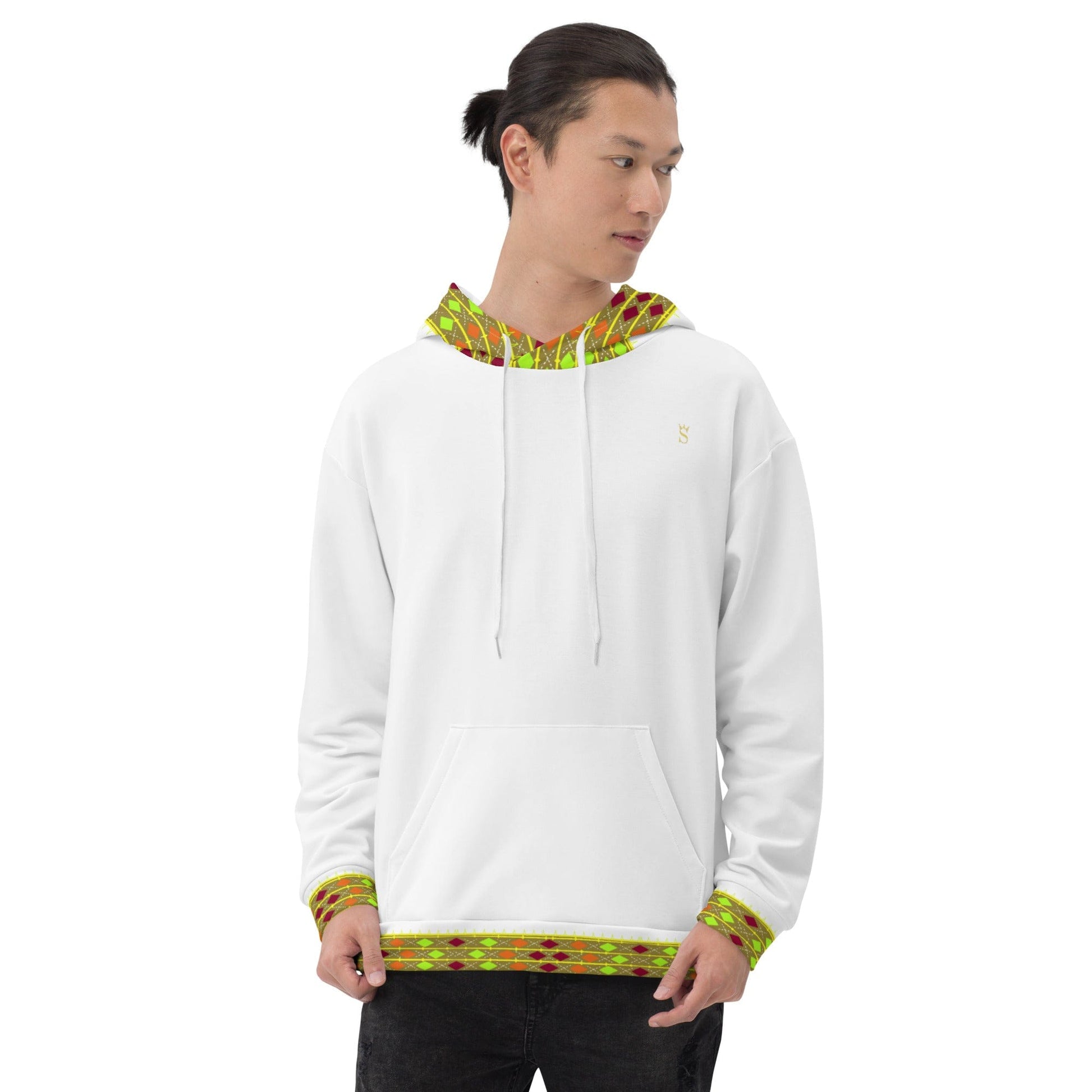 Habesha Modern Style Unisex Hoodie White