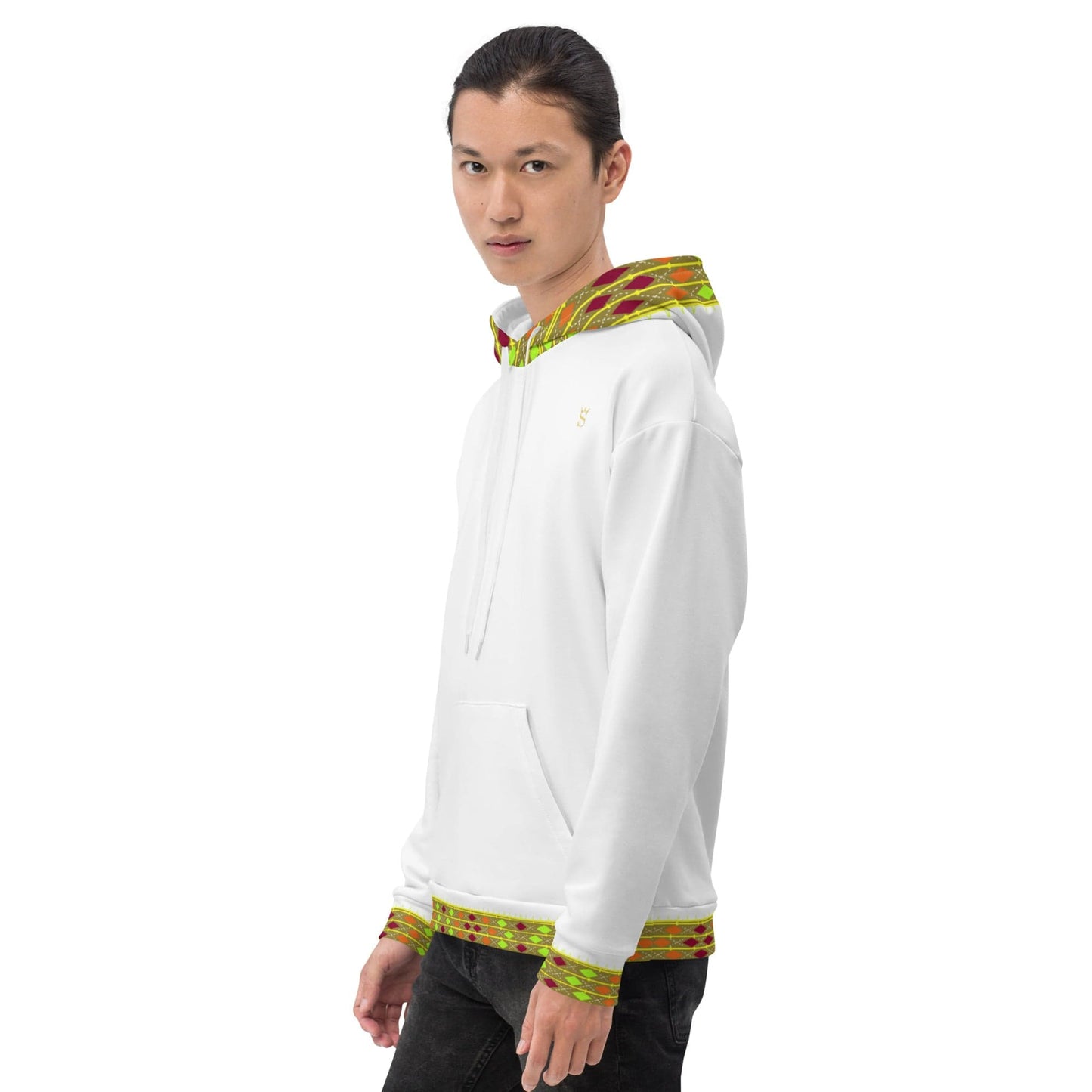 Habesha Modern Style Unisex Hoodie White