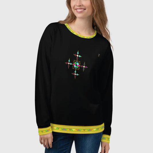 Habesha Modern Style Unisex Sweatshirt Black