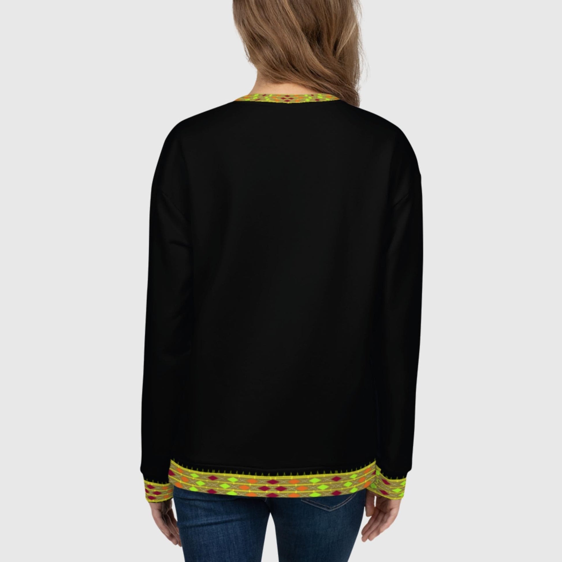 Habesha Modern Style Unisex Sweatshirt Black