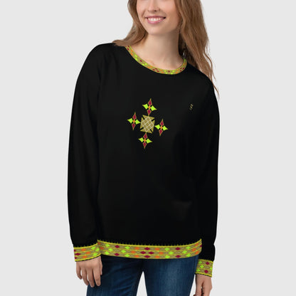 Habesha Modern Style Unisex Sweatshirt Black