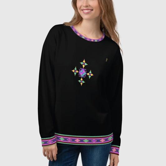 Habesha Modern Style Unisex Sweatshirt Black