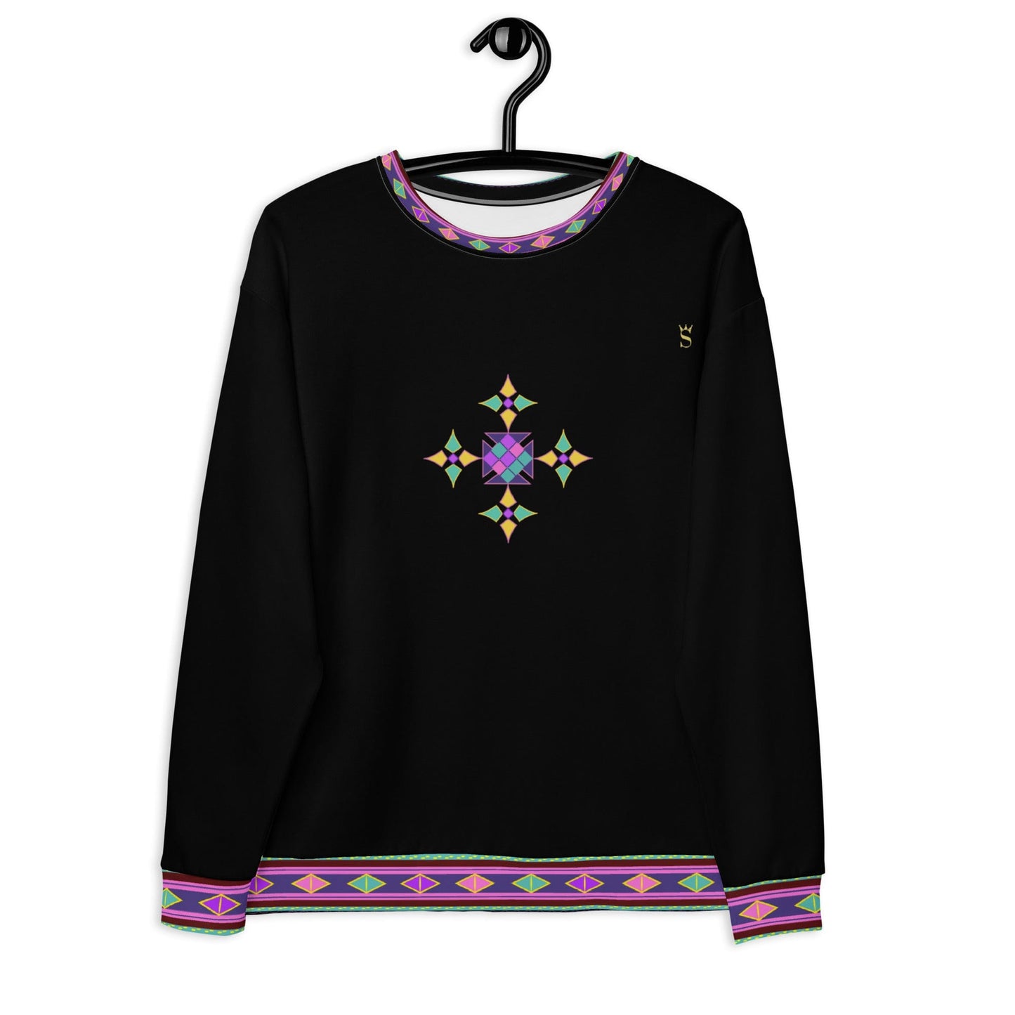 Habesha Modern Style Unisex Sweatshirt Black