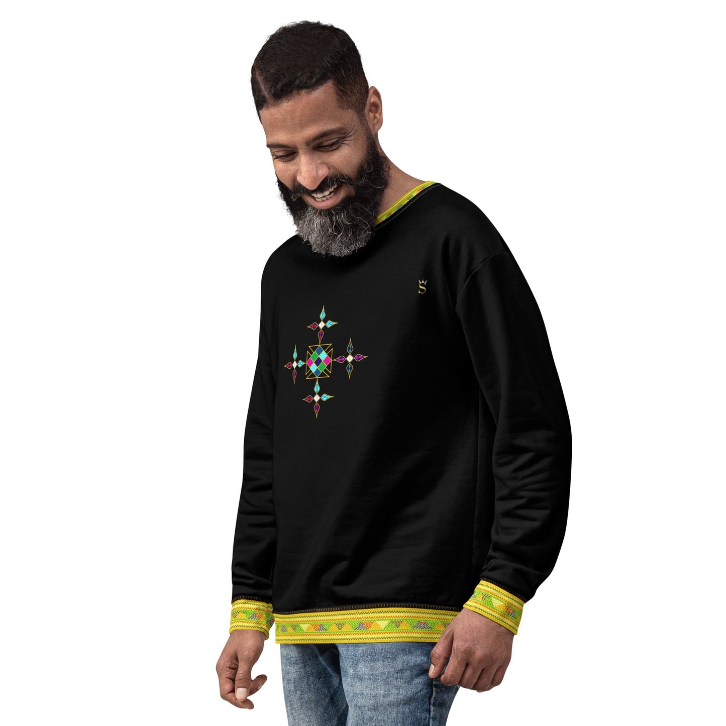 Habesha Modern Style Unisex Sweatshirt Black