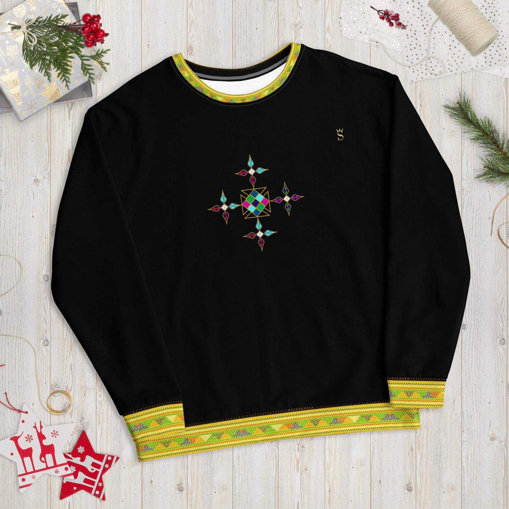 Habesha Modern Style Unisex Sweatshirt Black