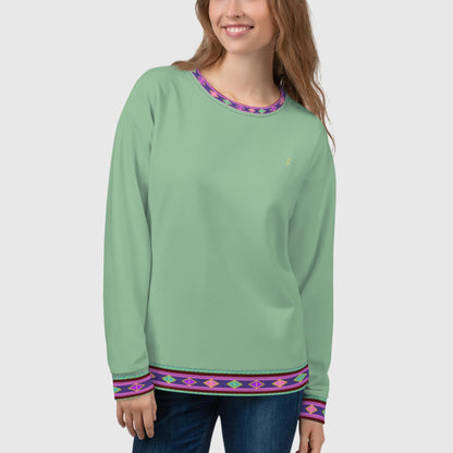 Habesha Modern Style Unisex Sweatshirt Dark Sea Green