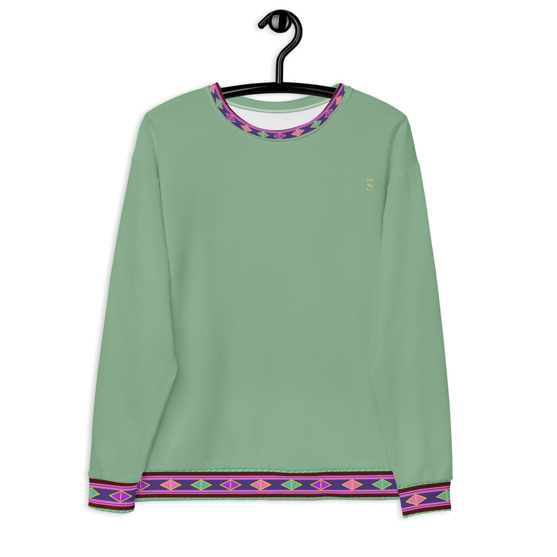 Habesha Modern Style Unisex Sweatshirt Dark Sea Green