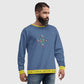 Habesha Modern Style Unisex Sweatshirt Kashmir Blue