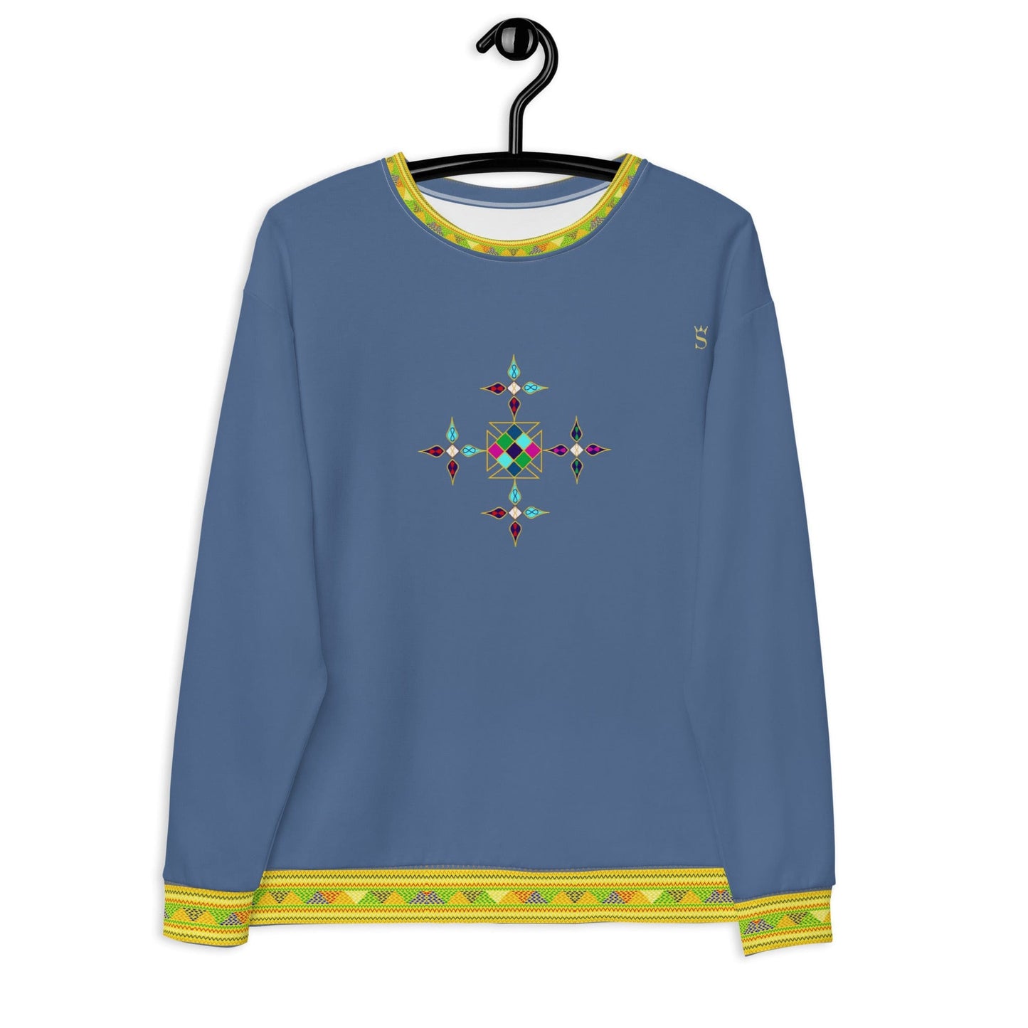 Habesha Modern Style Unisex Sweatshirt Kashmir Blue