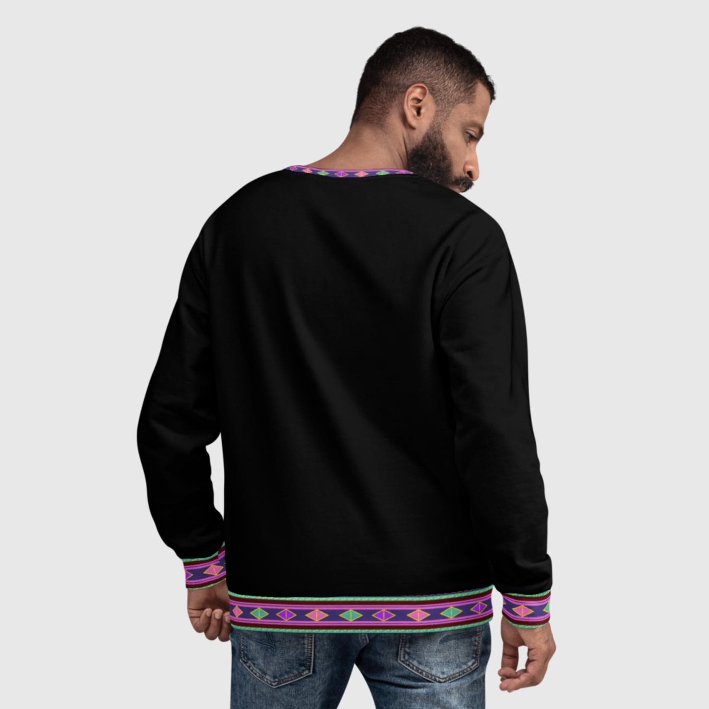 Habesha Style Modern Unisex Sweatshirt Black
