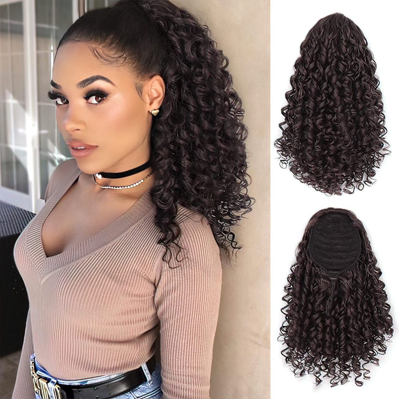 Puff Kinky Curly Afro Ponytail